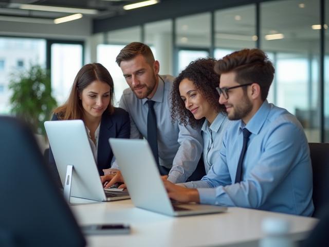Team von AlpenMaut Systems arbeitet gemeinsam in einem modernen österreichischen Büro